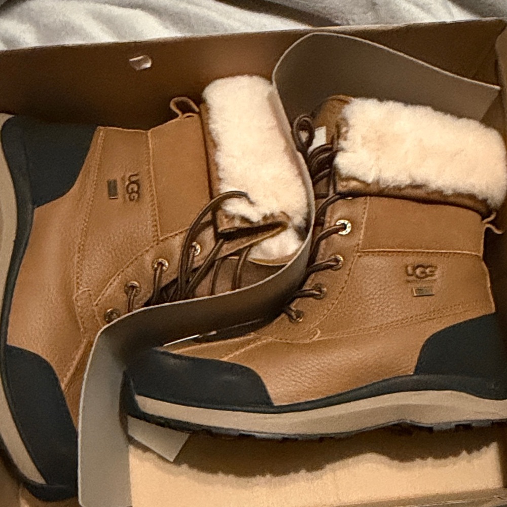 UGG Brown and Black Fur-Lined Boots